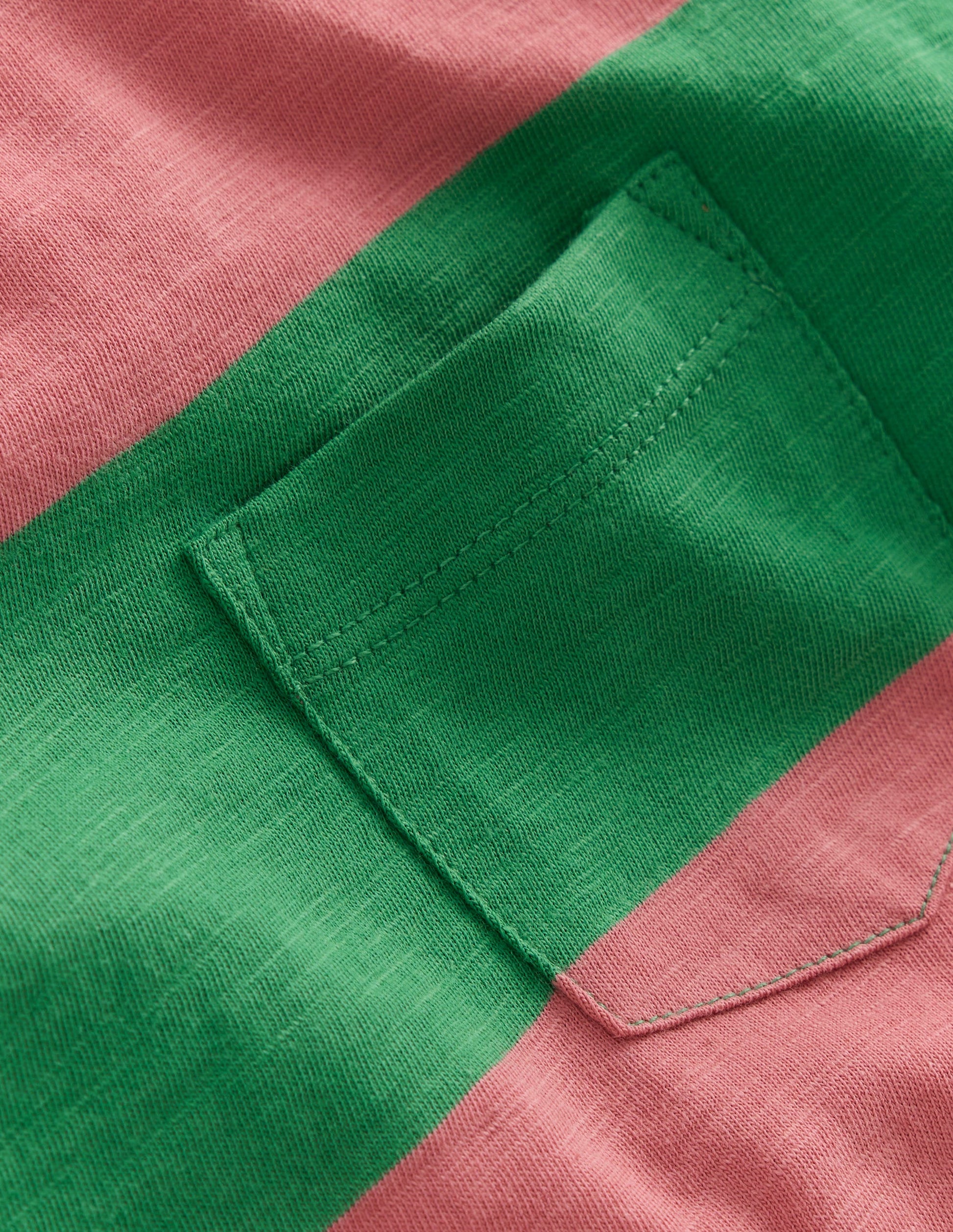 T-Shirt für den Alltag-Kleeblattgrün/Chintz-Rosa-6