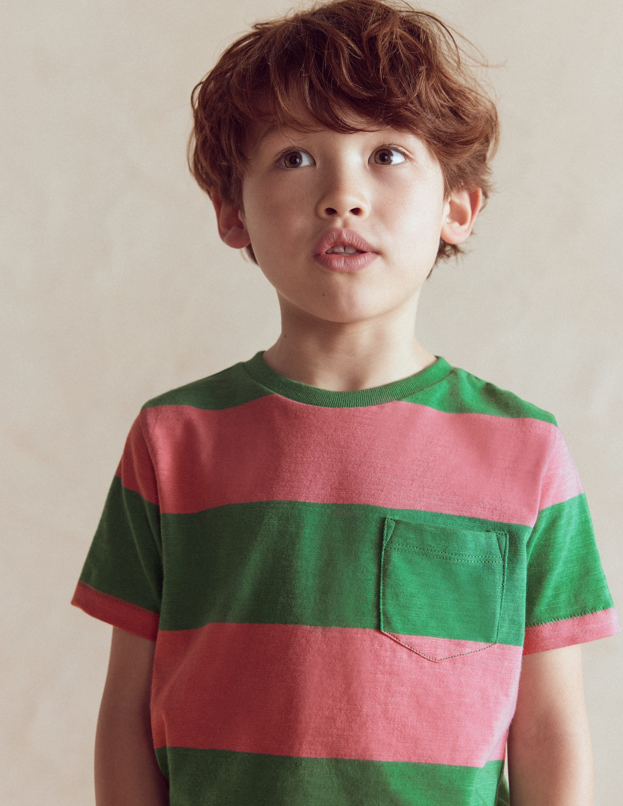 T-shirt manches courtes pour tous les jours-Vert trèfle/rose chintz - Image 3