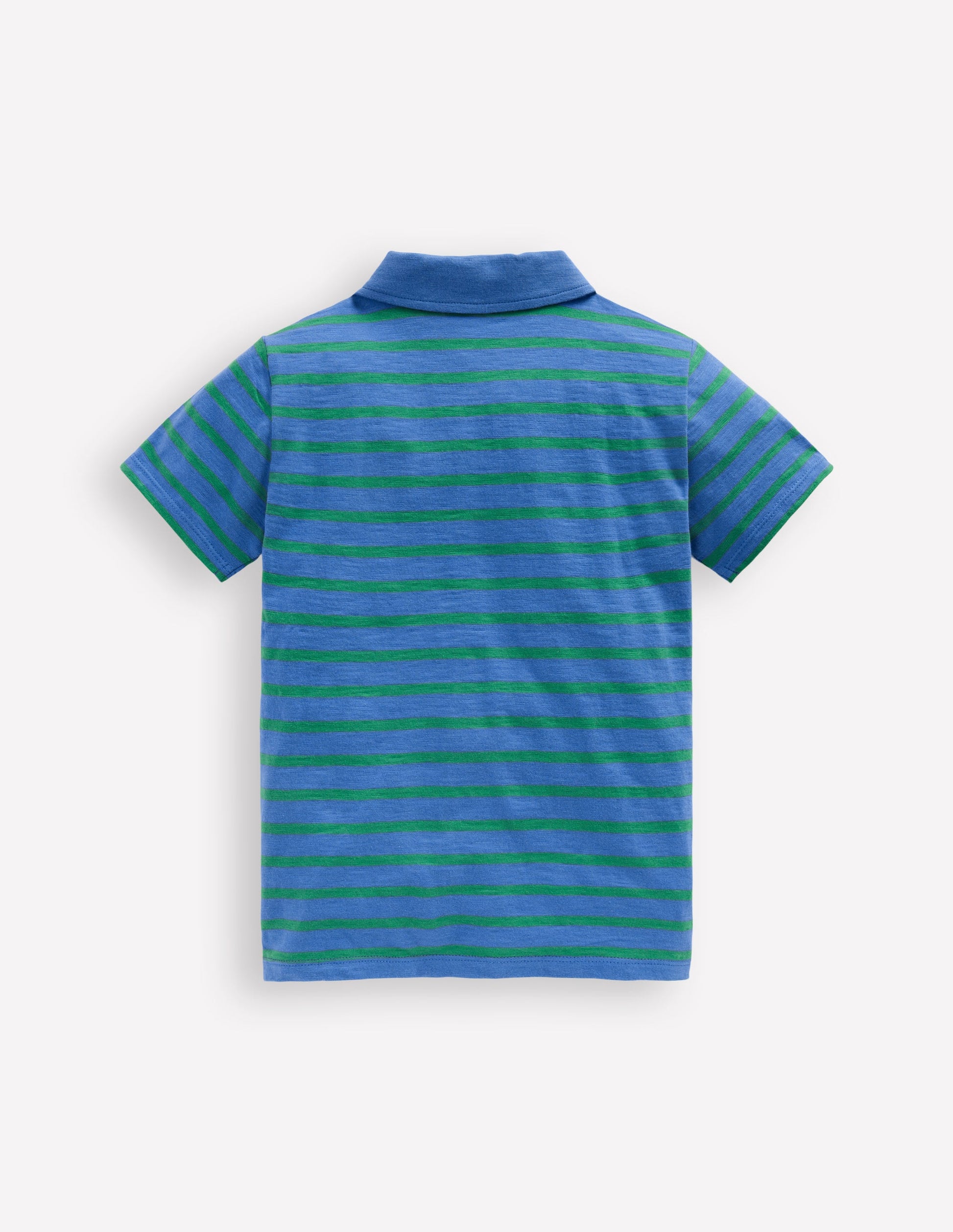 Slub Polo Shirt-Regatta Blue/Shamrock Green-2