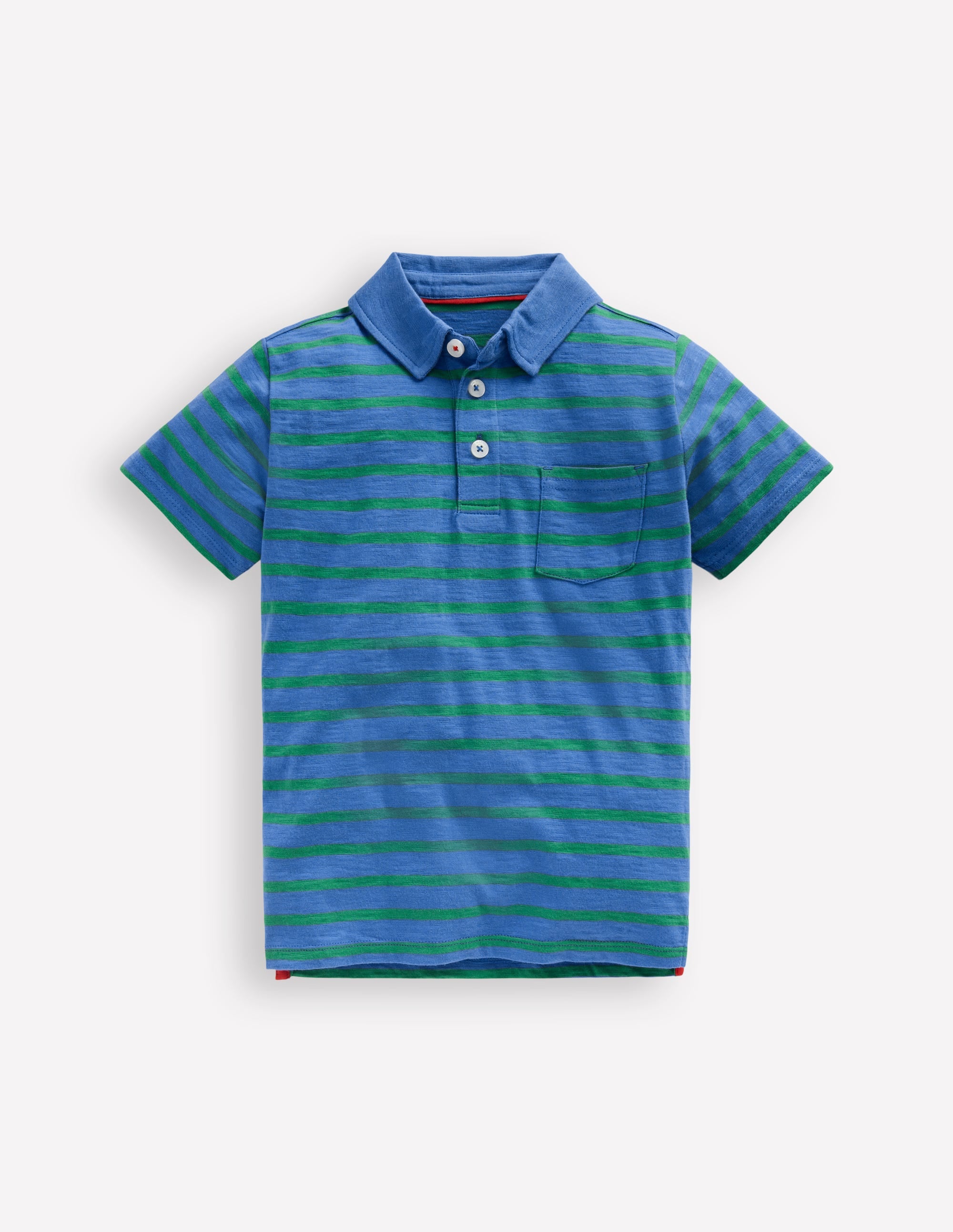 Polo flammé-Bleu régate/vert trèfle - Image 1