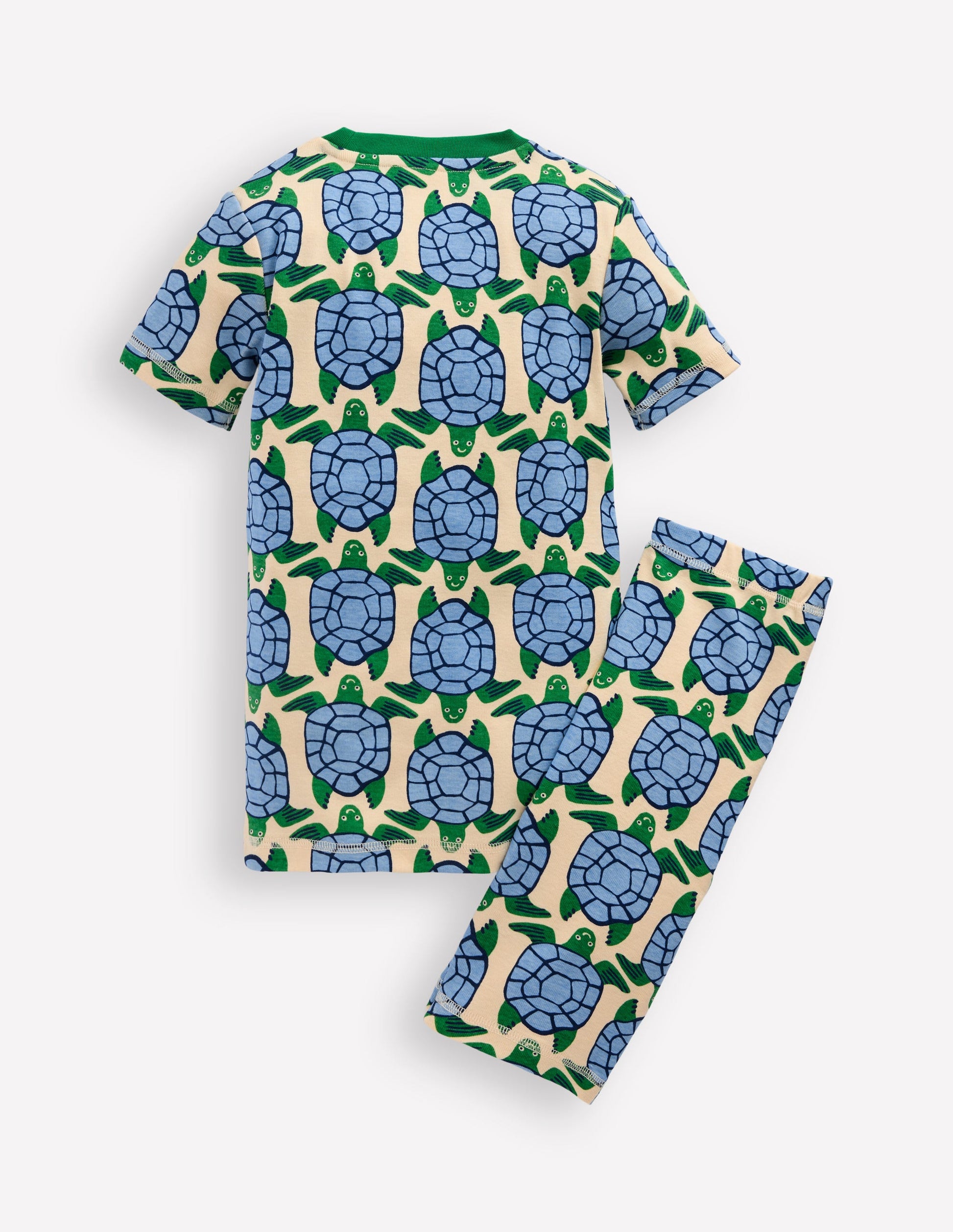 Pyjama court douillet-Tortues blanc calicot-2