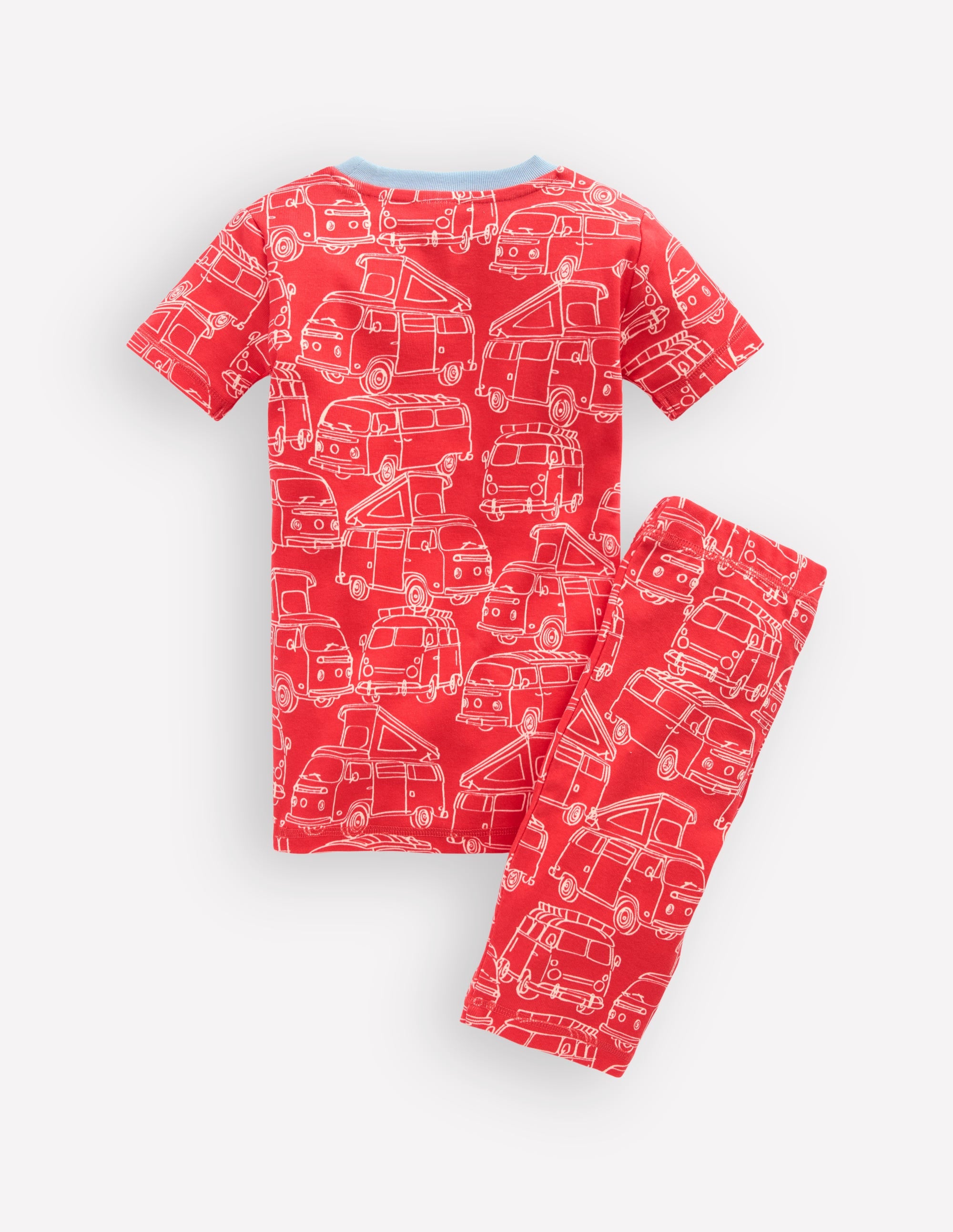 Pyjama court douillet phosphorescent-Camping-car rouge - Image 2