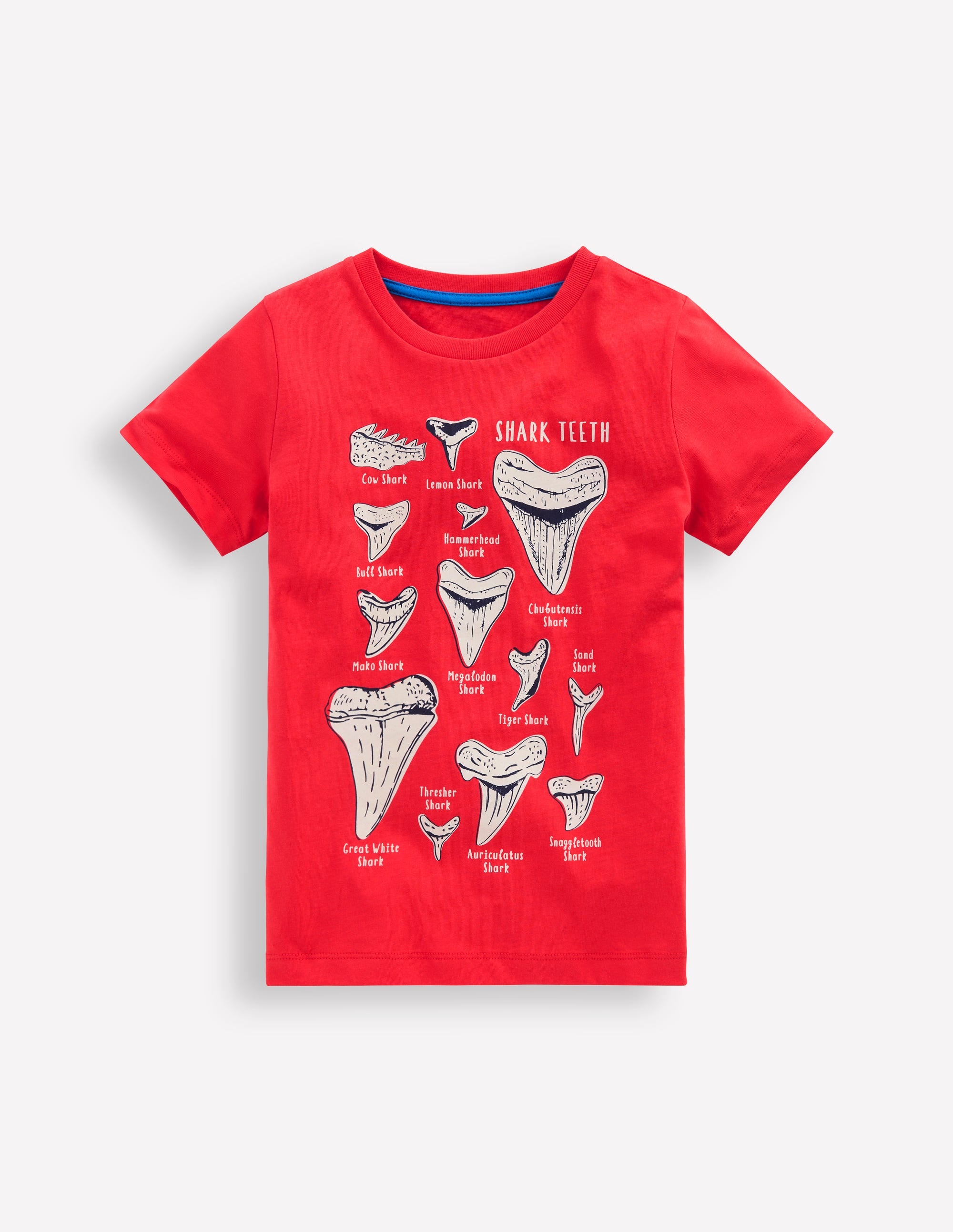 T-shirt phosphorescent-Dents de requin corail chaud - Image 1