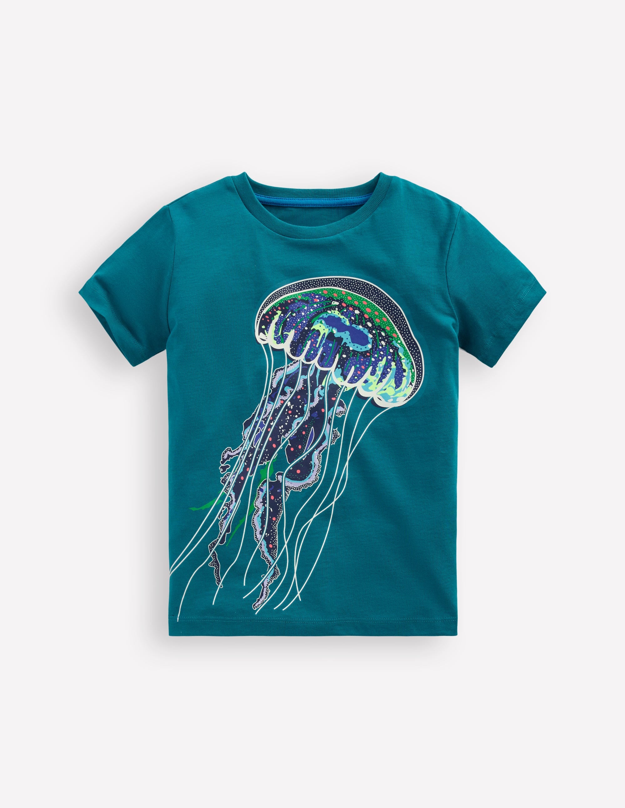 T-shirt phosphorescent-Méduse bleu abysse - Image 1