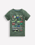 Im Dunkeln leuchtendes T-Shirt-Flaschengrün Transport