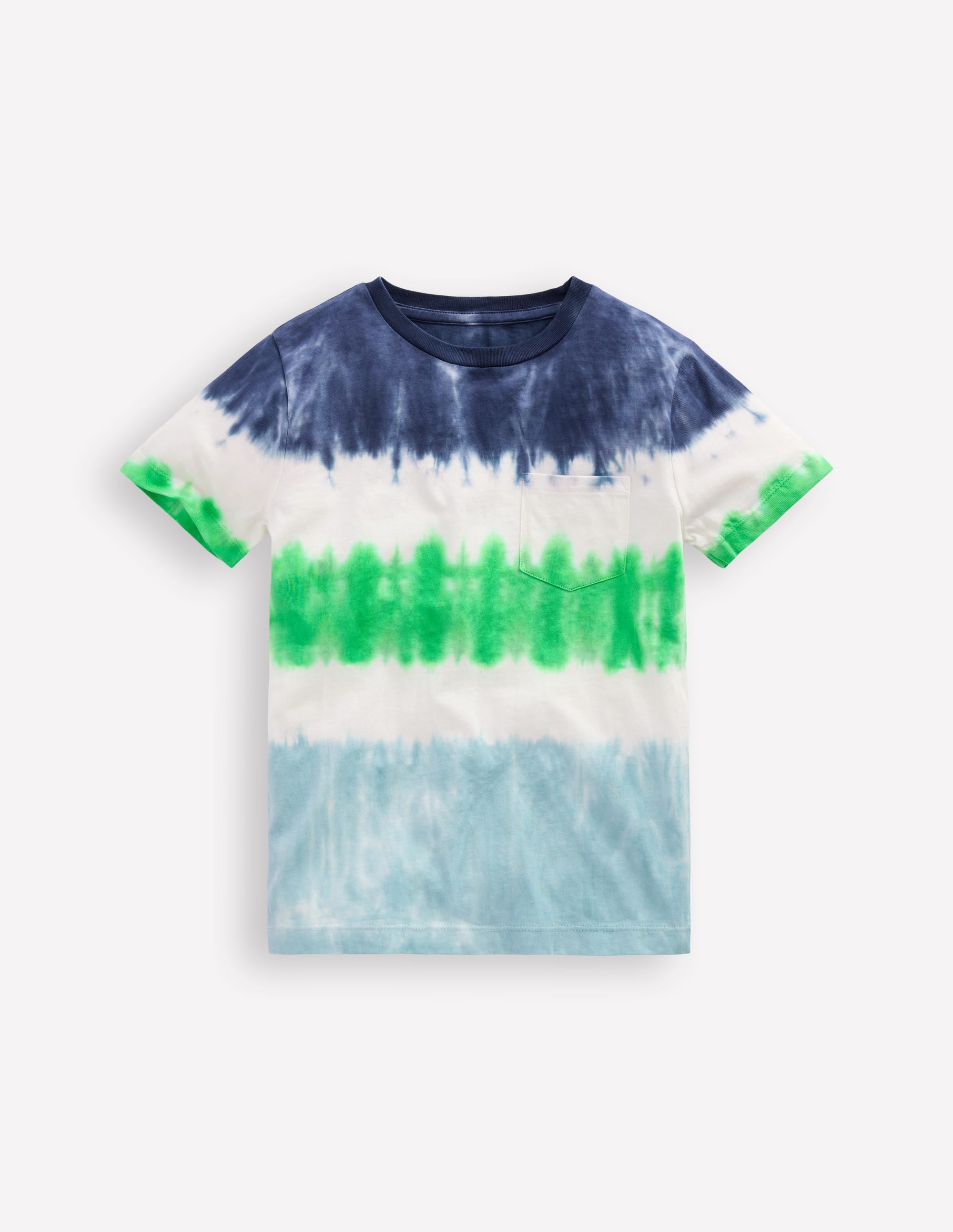 T-shirt tie and dye-Bleu Rayé Multicolore - Image 2
