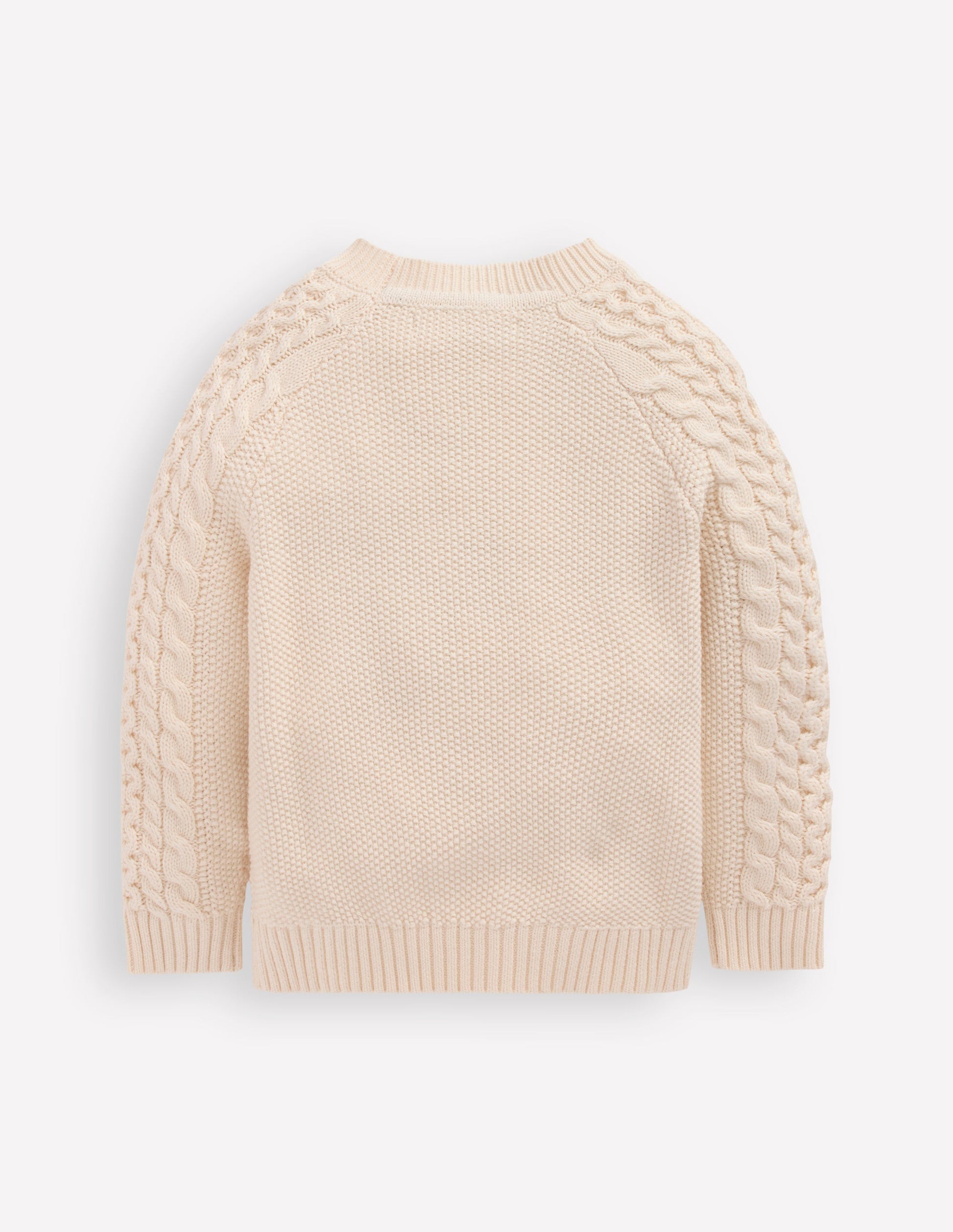Cable Embroidered Jumper-Warm Ivory-7