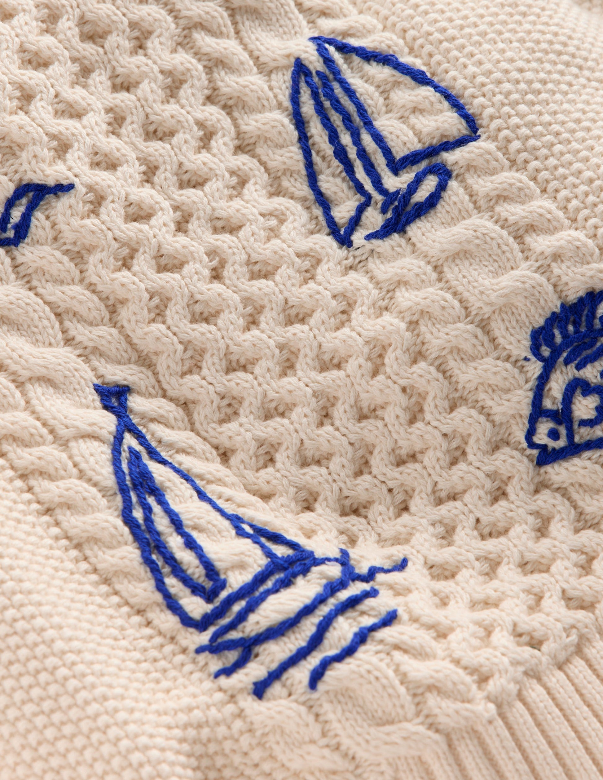 Cable Embroidered Jumper-Warm Ivory-8