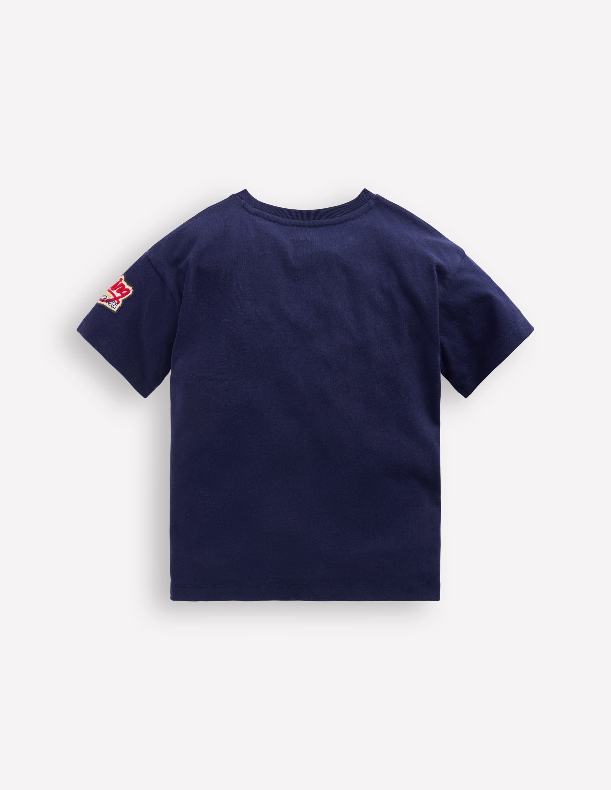 Short Sleeve Badge T-shirt-College Navy Cars - Image 2