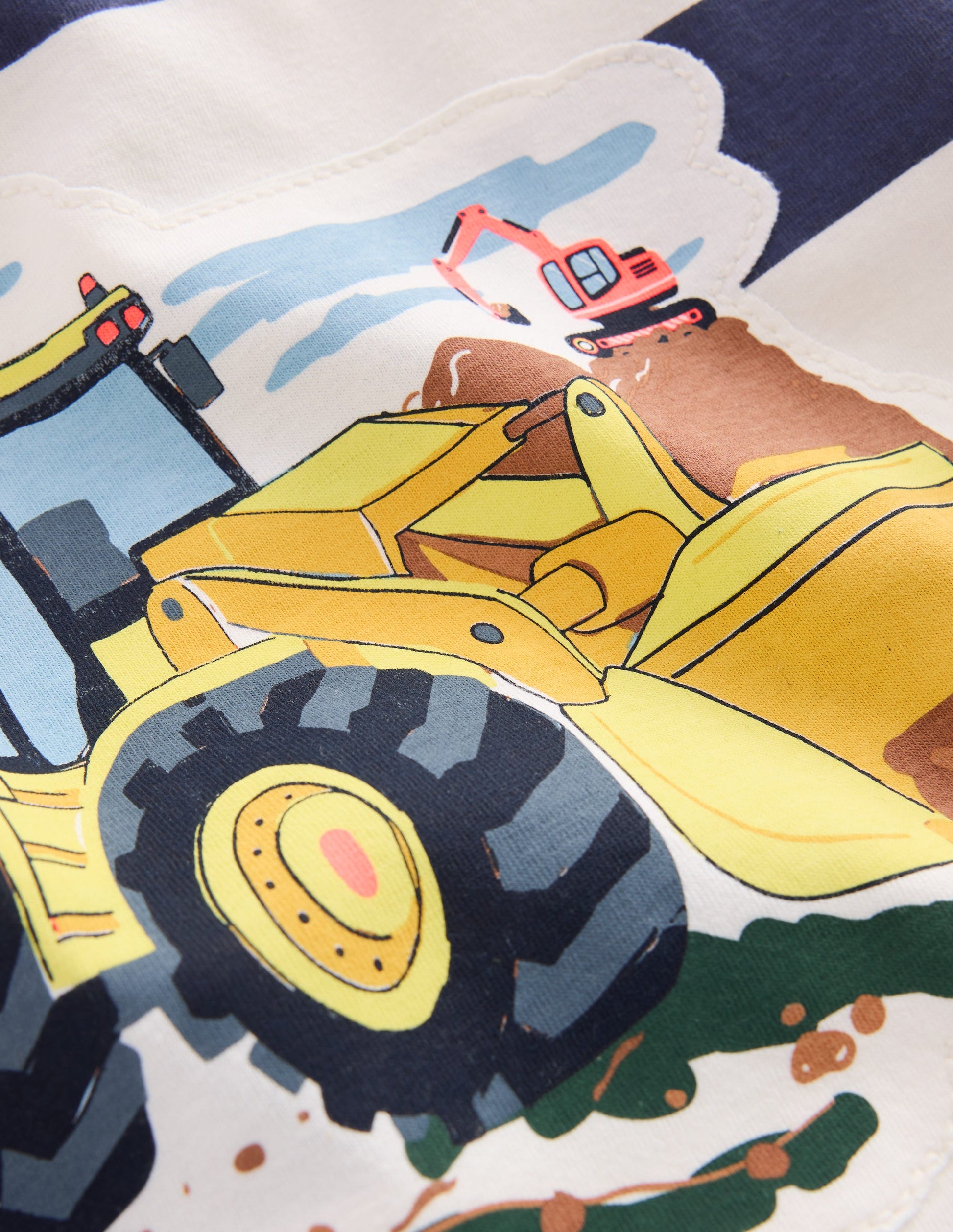 Short Sleeve Badge T-shirt-College Navy Stripe Digger-3