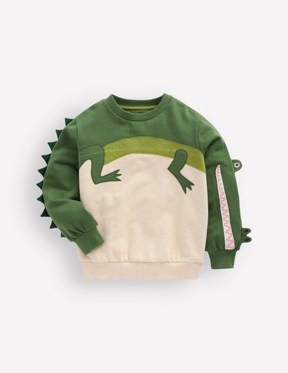 Sweat avec animal 3D-Croco-2