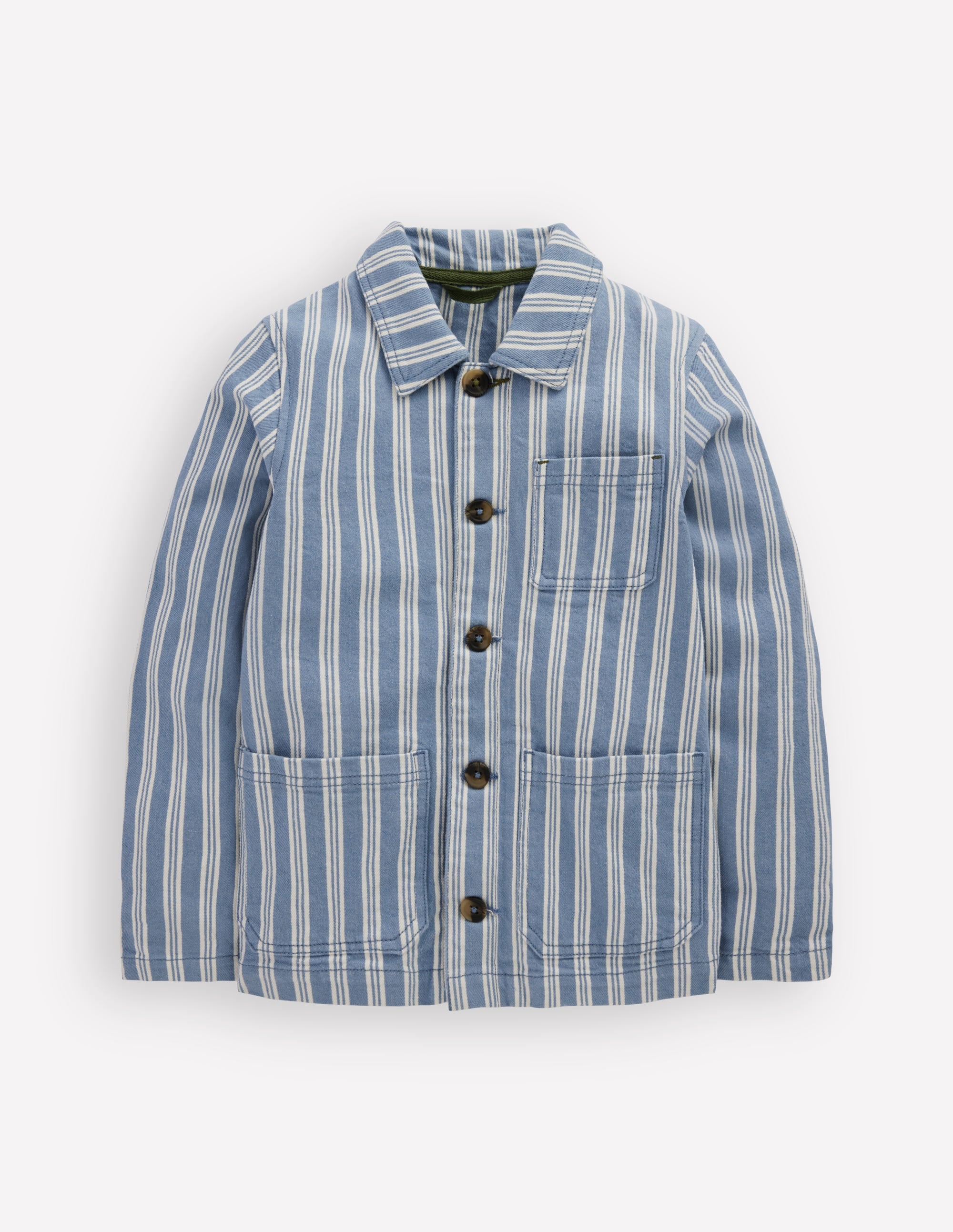 Veste en sergé-Gris rayé - Image 1
