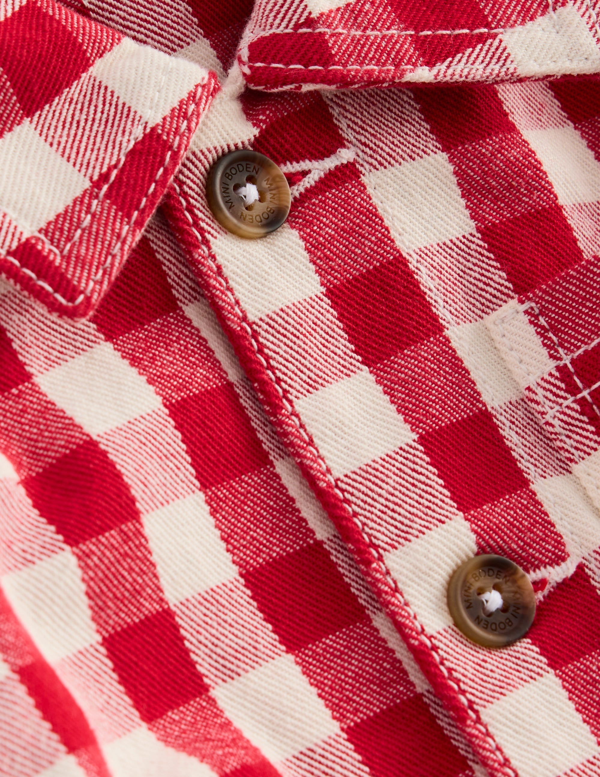 Veste en sergé-Rouge Vichy - Image 4