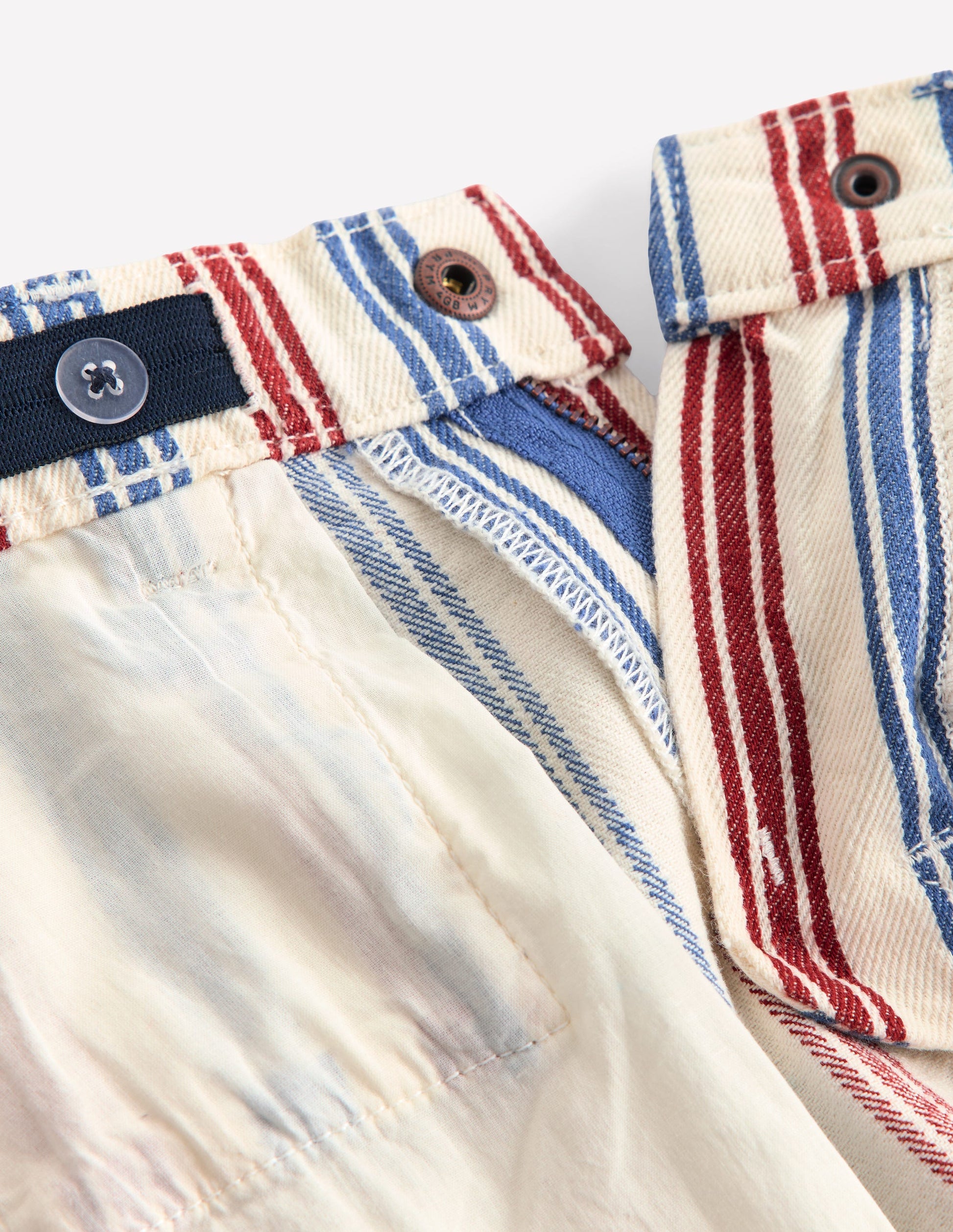 Relaxed Straight Jeans-Blue and Red Stripe-6