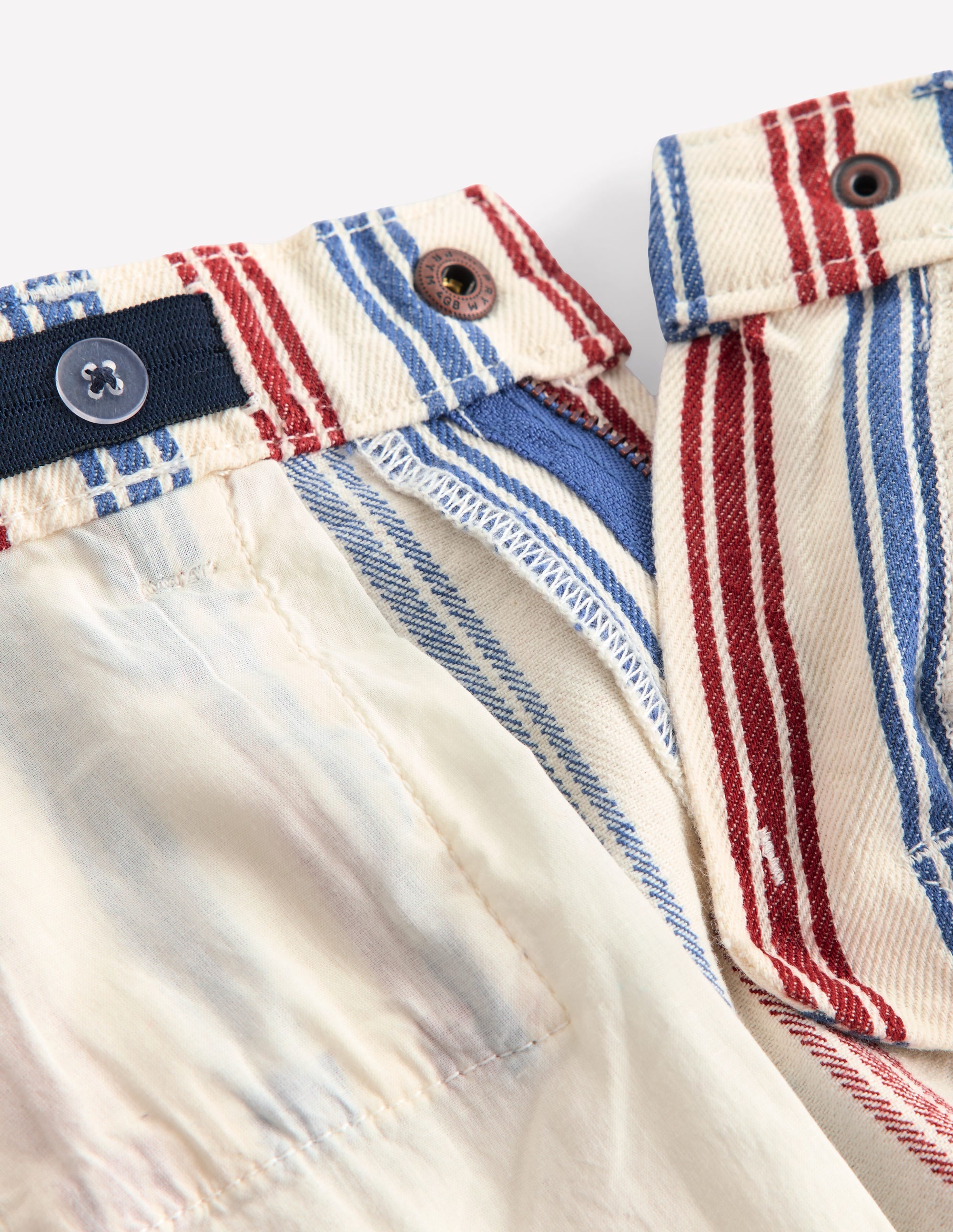 Lockere Jeanshose mit geradem Bein-Blaue und Rot Streifen - Image 5