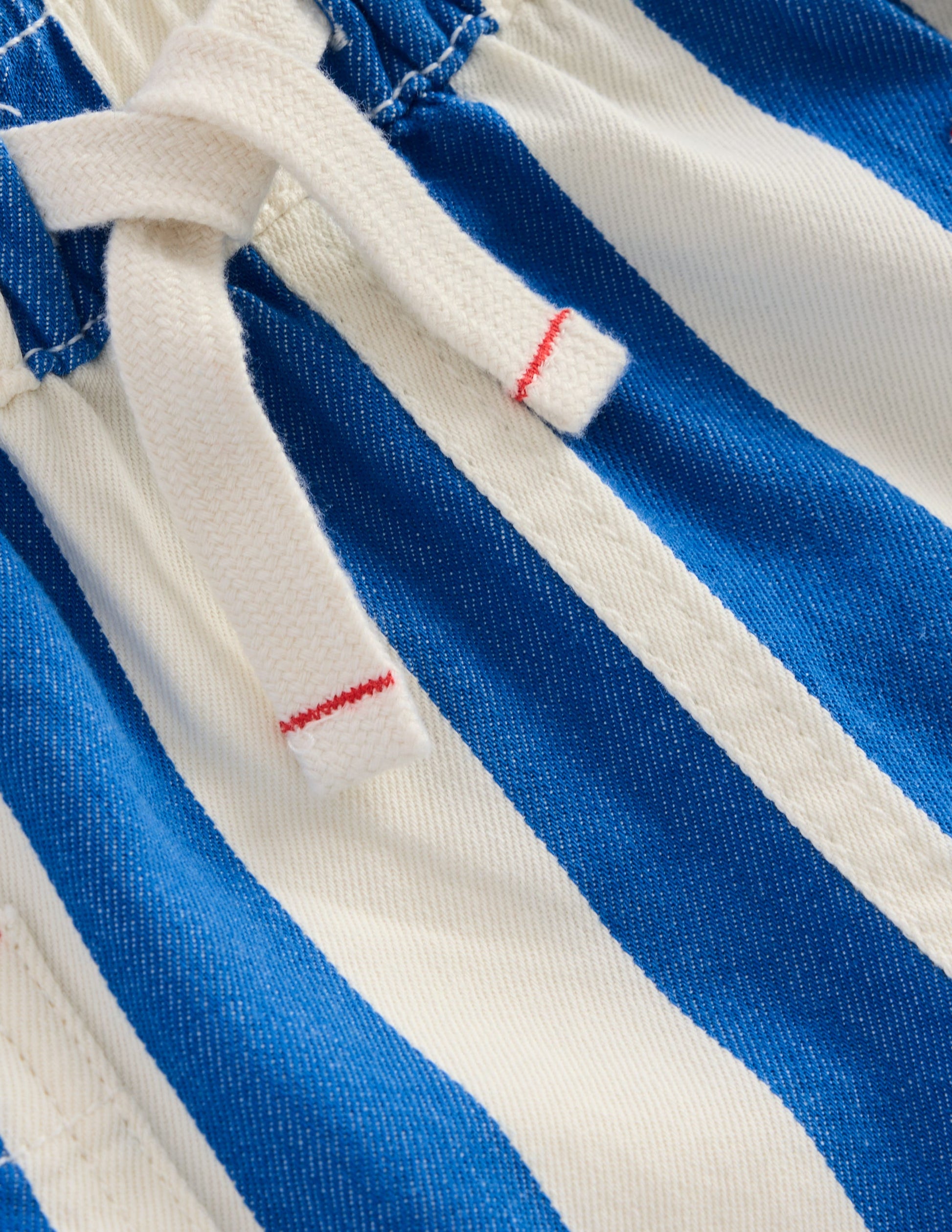 Baumwollshorts mit Tasche-Blau Streifen-3