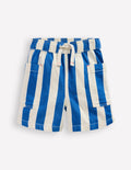 Baumwollshorts mit Tasche-Blau Streifen