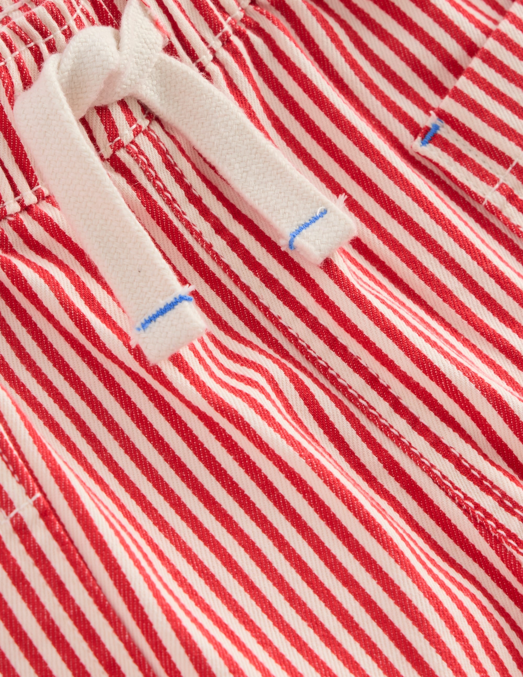 Baumwollshorts mit Tasche-Rot, Feine Streifen - Image 3