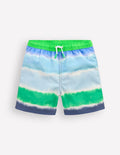 Short de bain-Tie-dye bleu