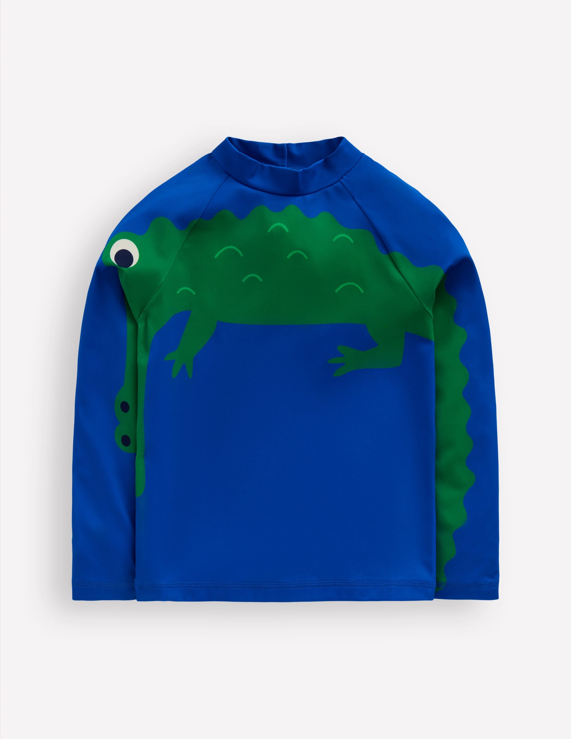 Haut de plage fun avec protection solaire-Croco bleu - Image 1
