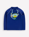 Sun Safe Fun Rash Vest-Sapphire Blue Snorkelling