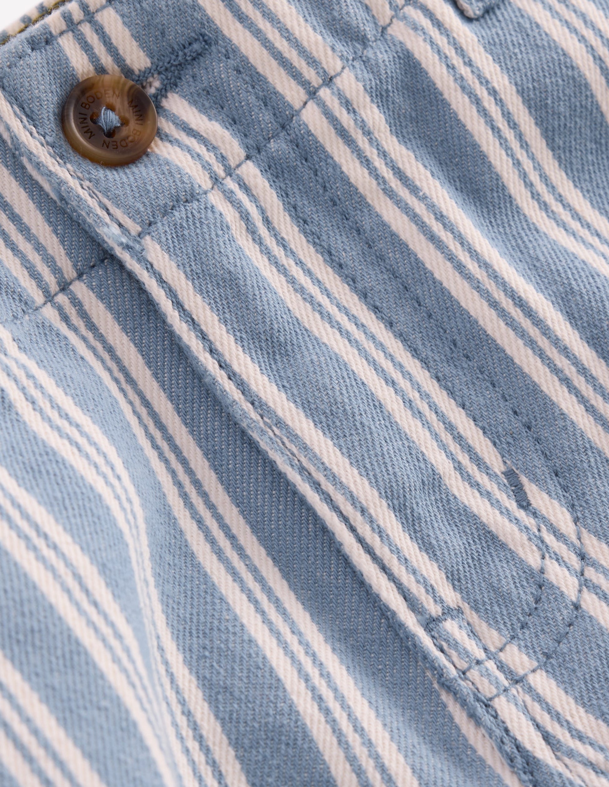 Elegante Shorts-Hellblau Streifen-6