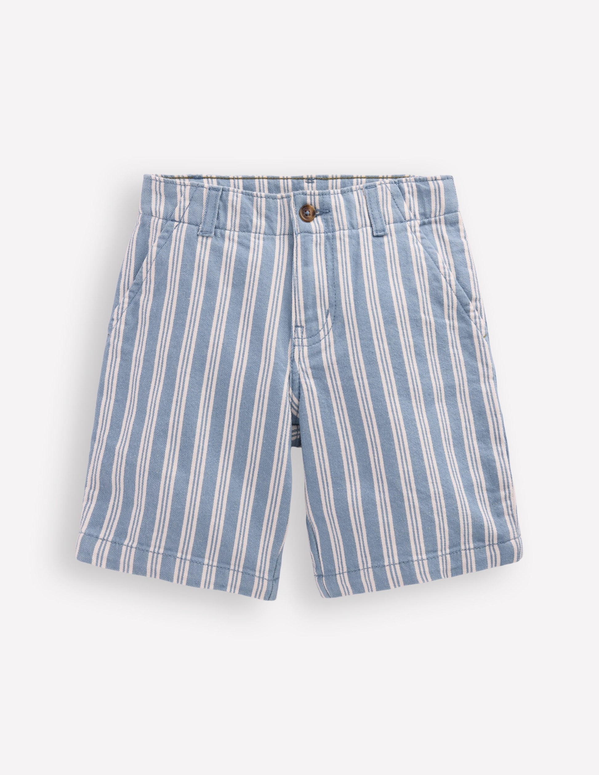 Elegante Shorts-Hellblau Streifen-4