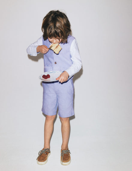 Classic Chino Shorts-Blue Oxford