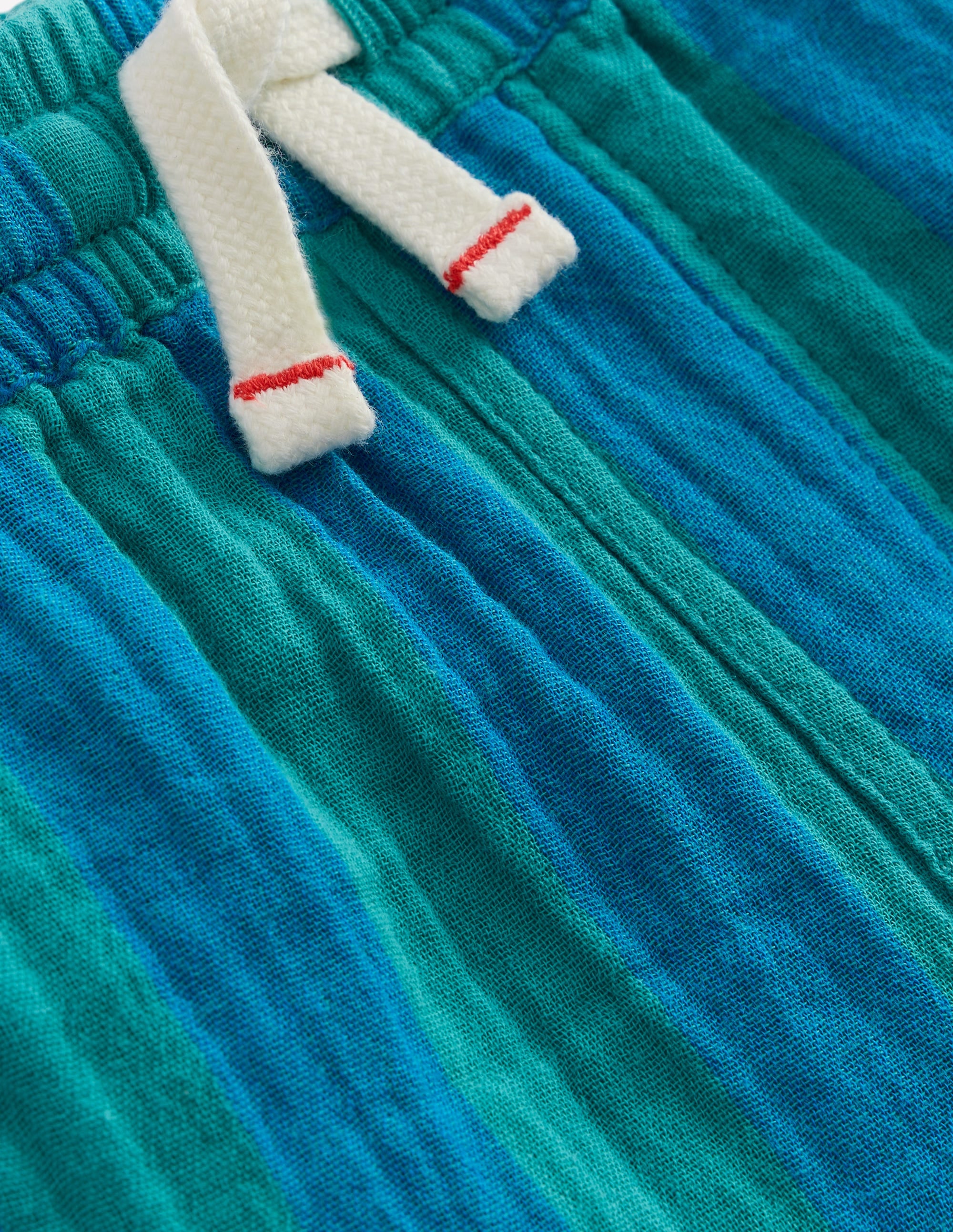 Short double-étoffe-Rayé vert et bleu - Image 3