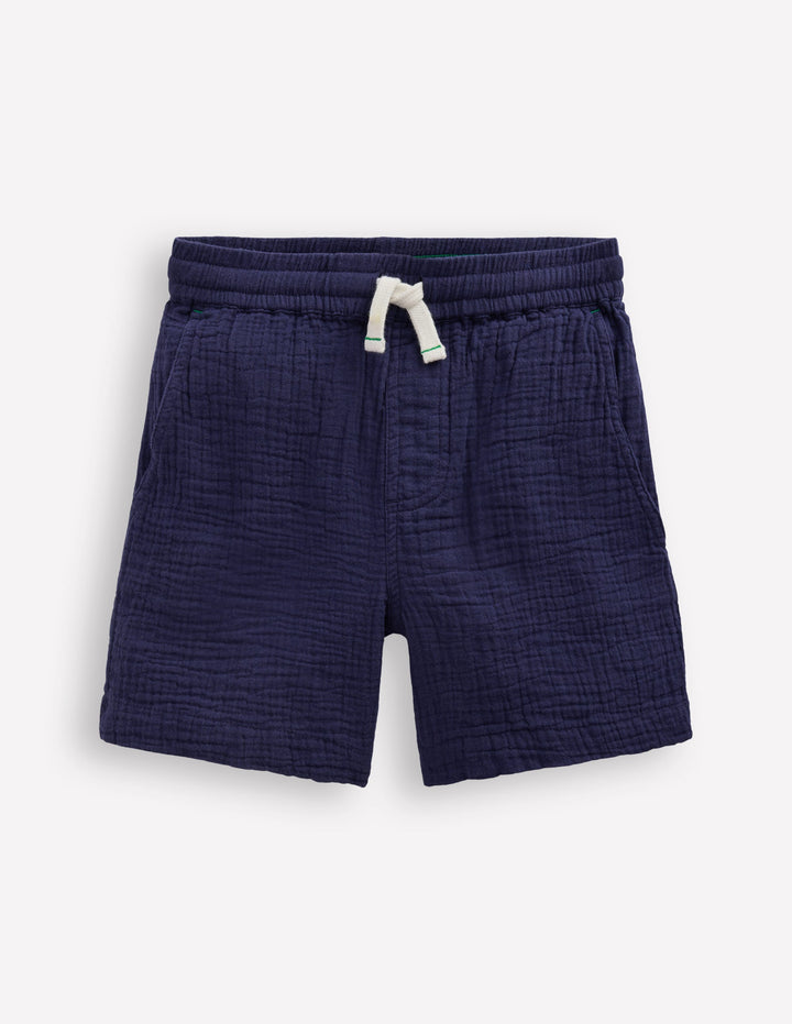 Doppeltuch-Shorts-Marineblau