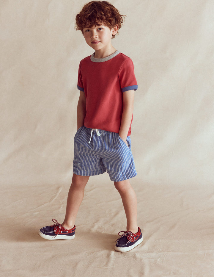 Short double-étoffe-À Rayures