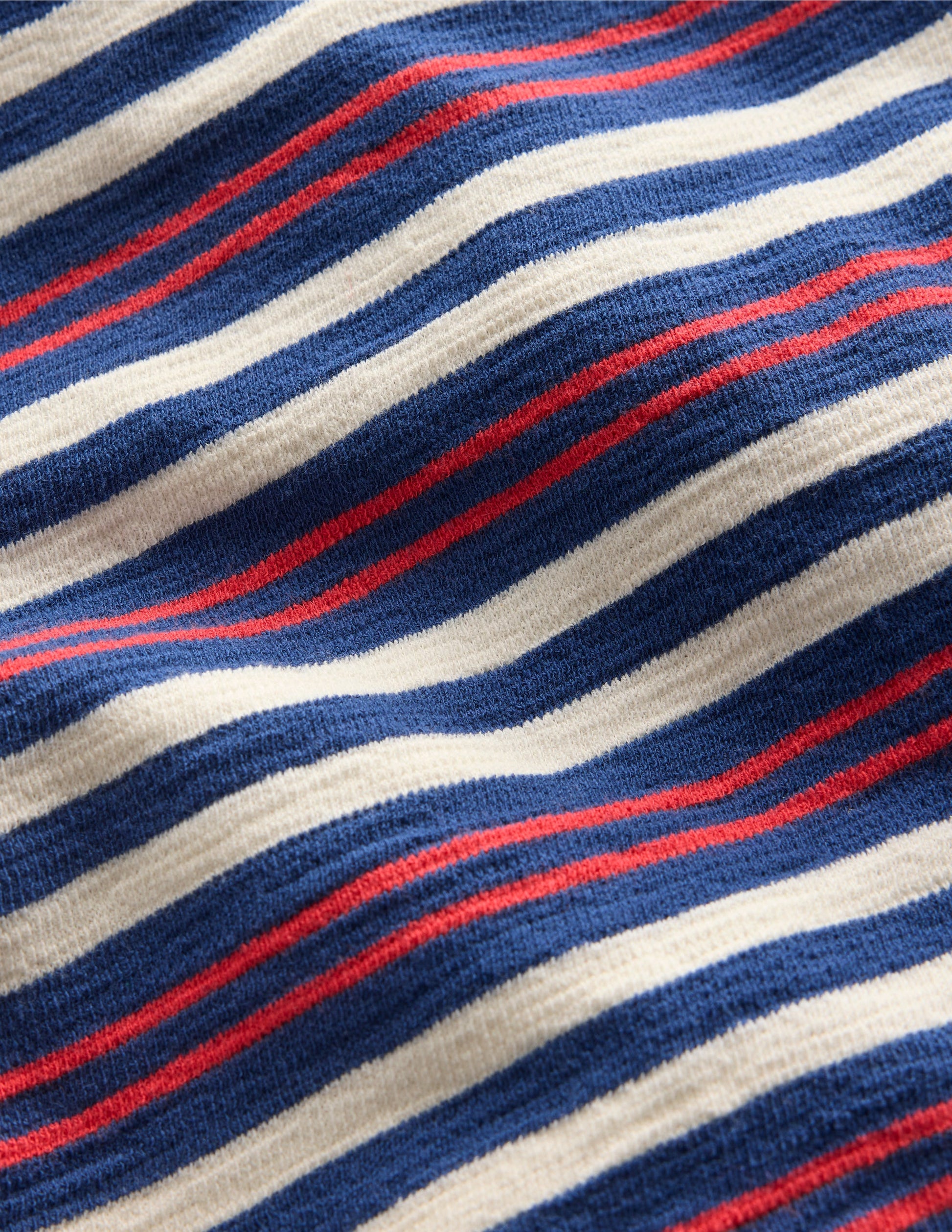 Texturiertes, gestreiftes T-Shirt-Blau Streifen-5