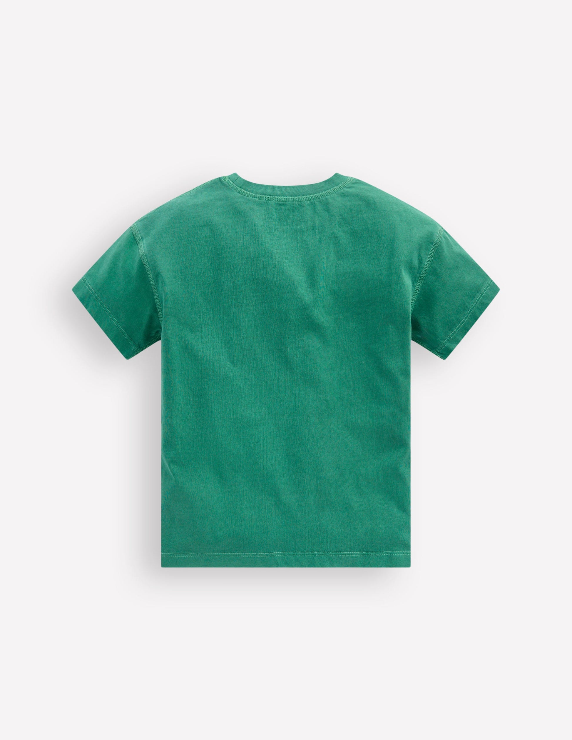T-shirt décontracté teint en pièce-Vert éphémère-2