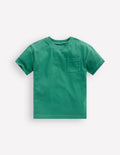 T-shirt décontracté teint en pièce-Vert éphémère