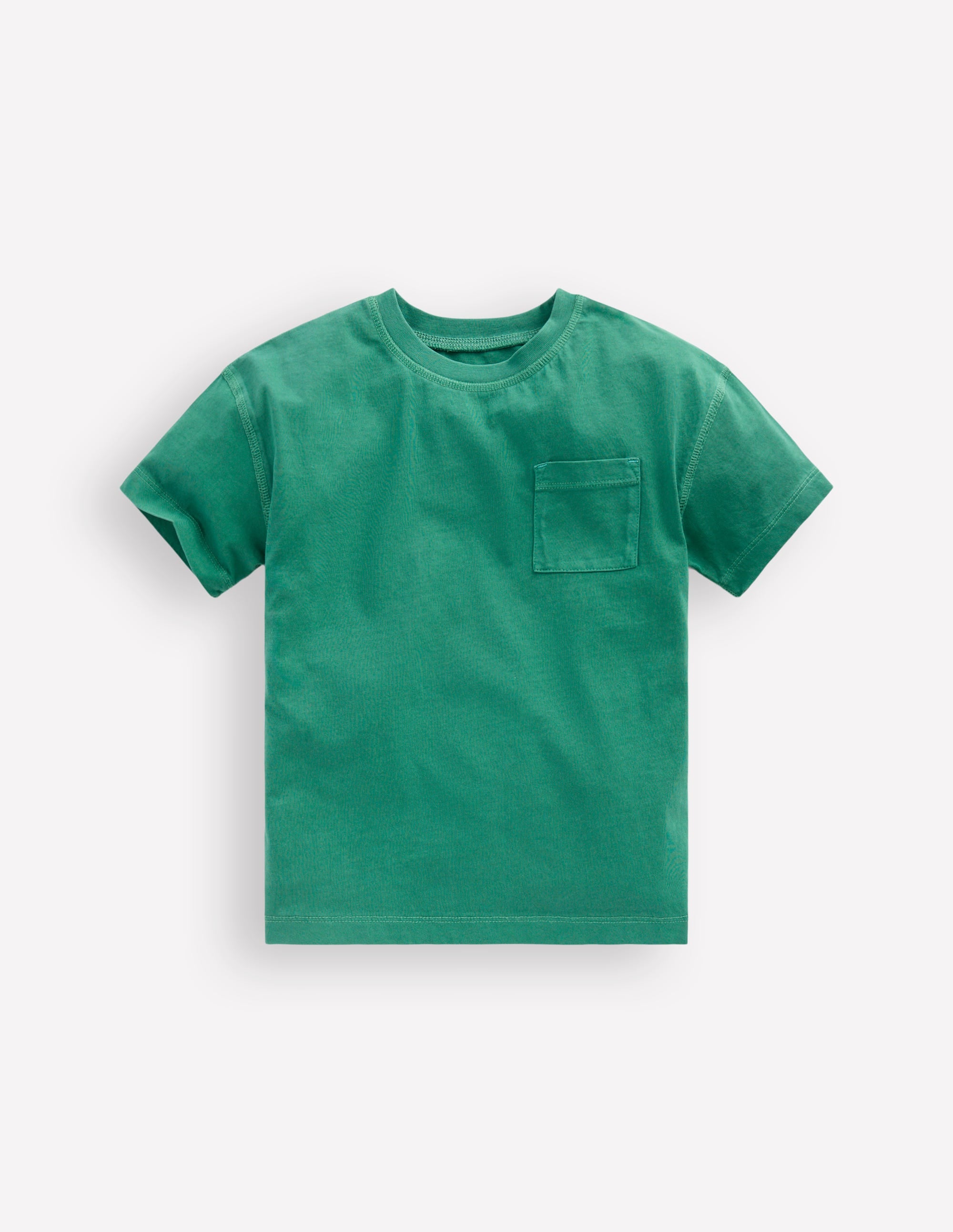T-shirt décontracté teint en pièce-Vert éphémère - Image 1