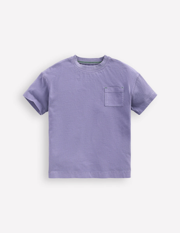 T-shirt décontracté teint en pièce-Lavande brumeuse