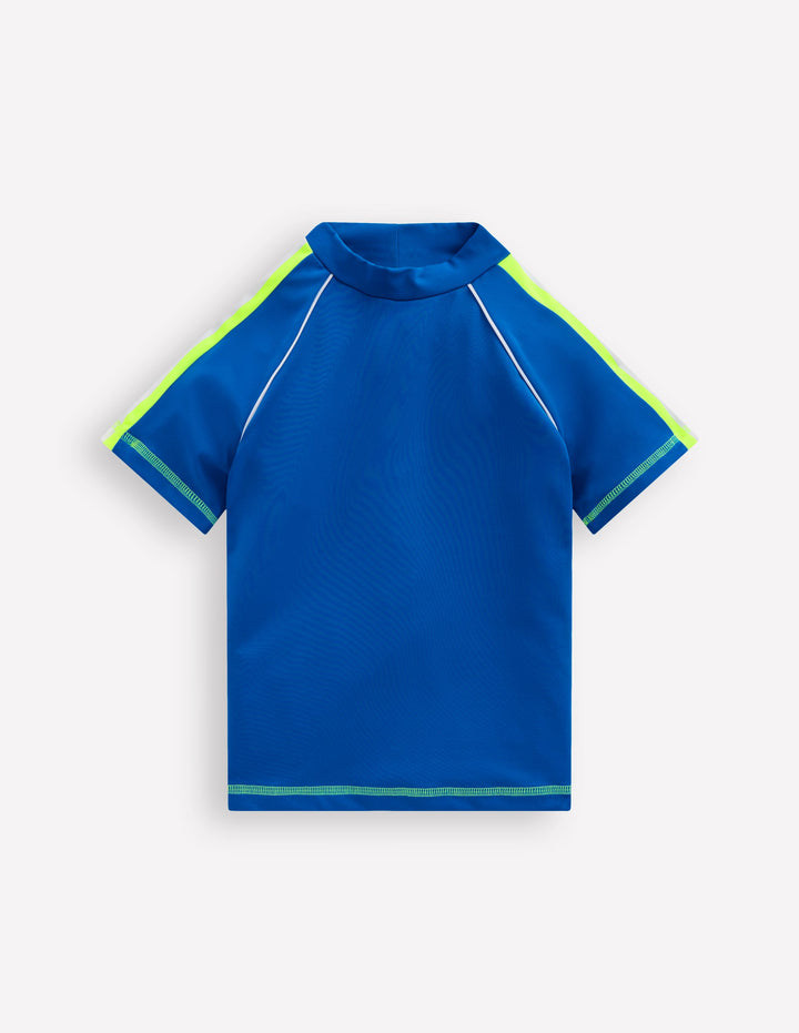 Kurzärmliges Badeshirt-Directoire Blau