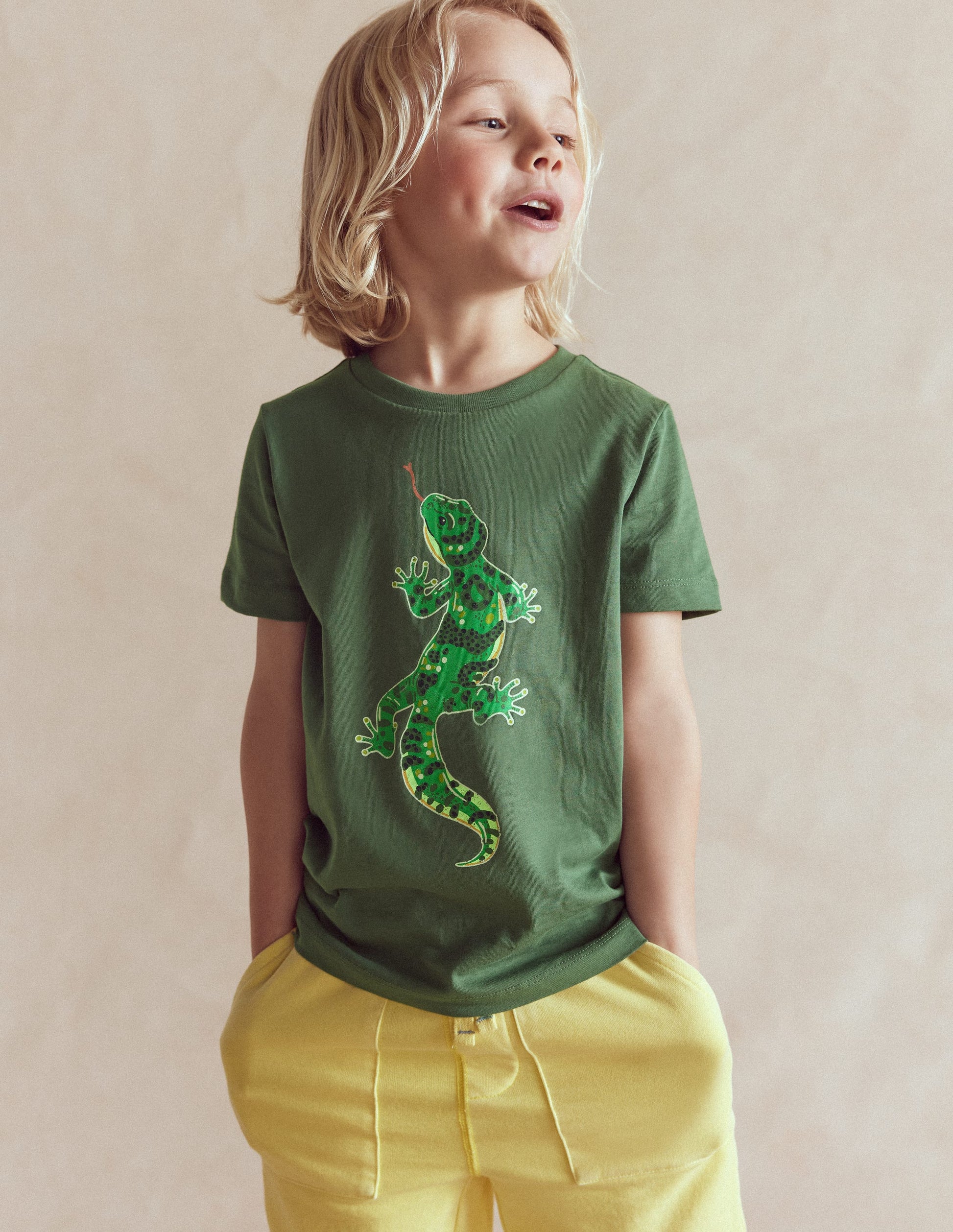 Langarmshirt mit im Dunkeln leuchtender Grafik vorn und hinten-Flaschengrün, Eidechsen-Röntgenbild-1