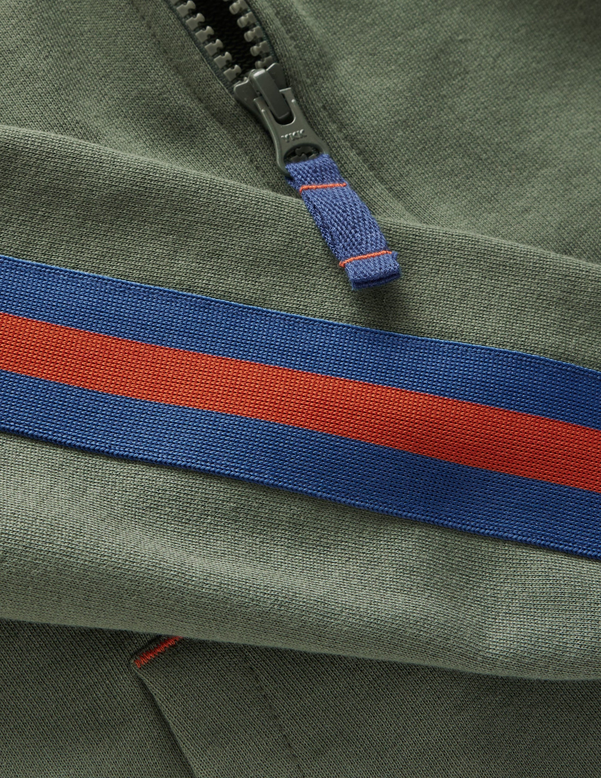 Sweat à capuche zippé avec manches raglan-Vert bouteille-2