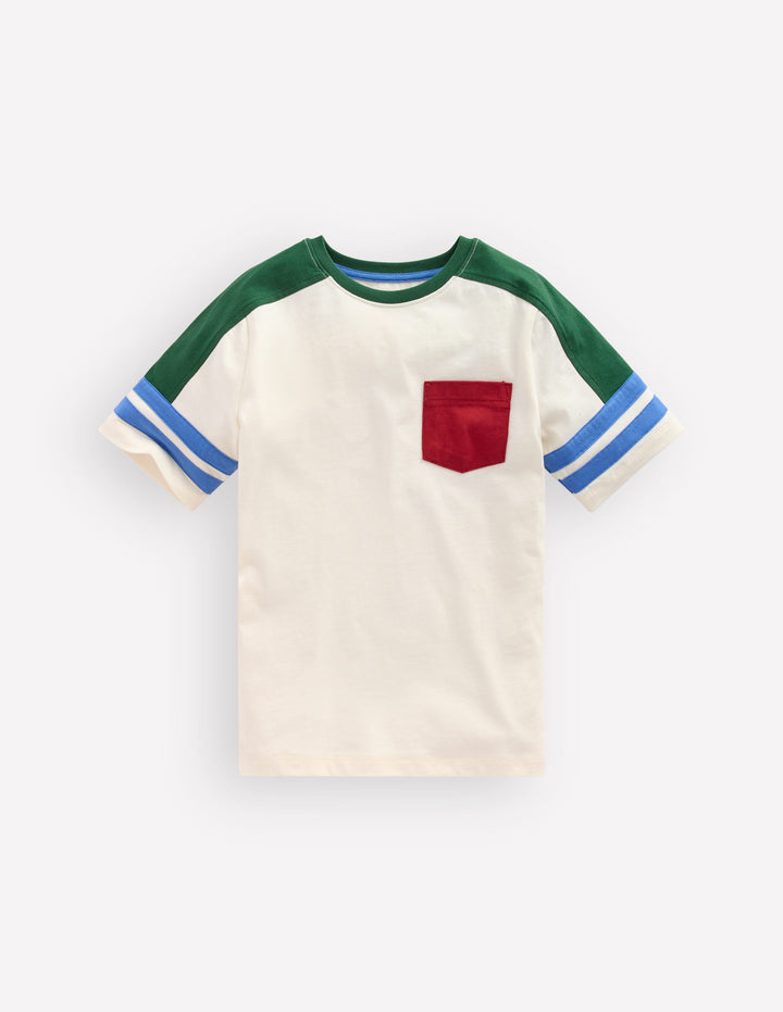 T-shirt colourblock à manches courtes-COLOURBLOCK LAIT DE COCO