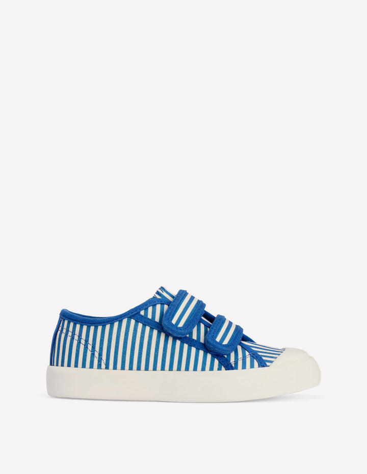 Canvas-Sneaker-Blau Drell Streifen