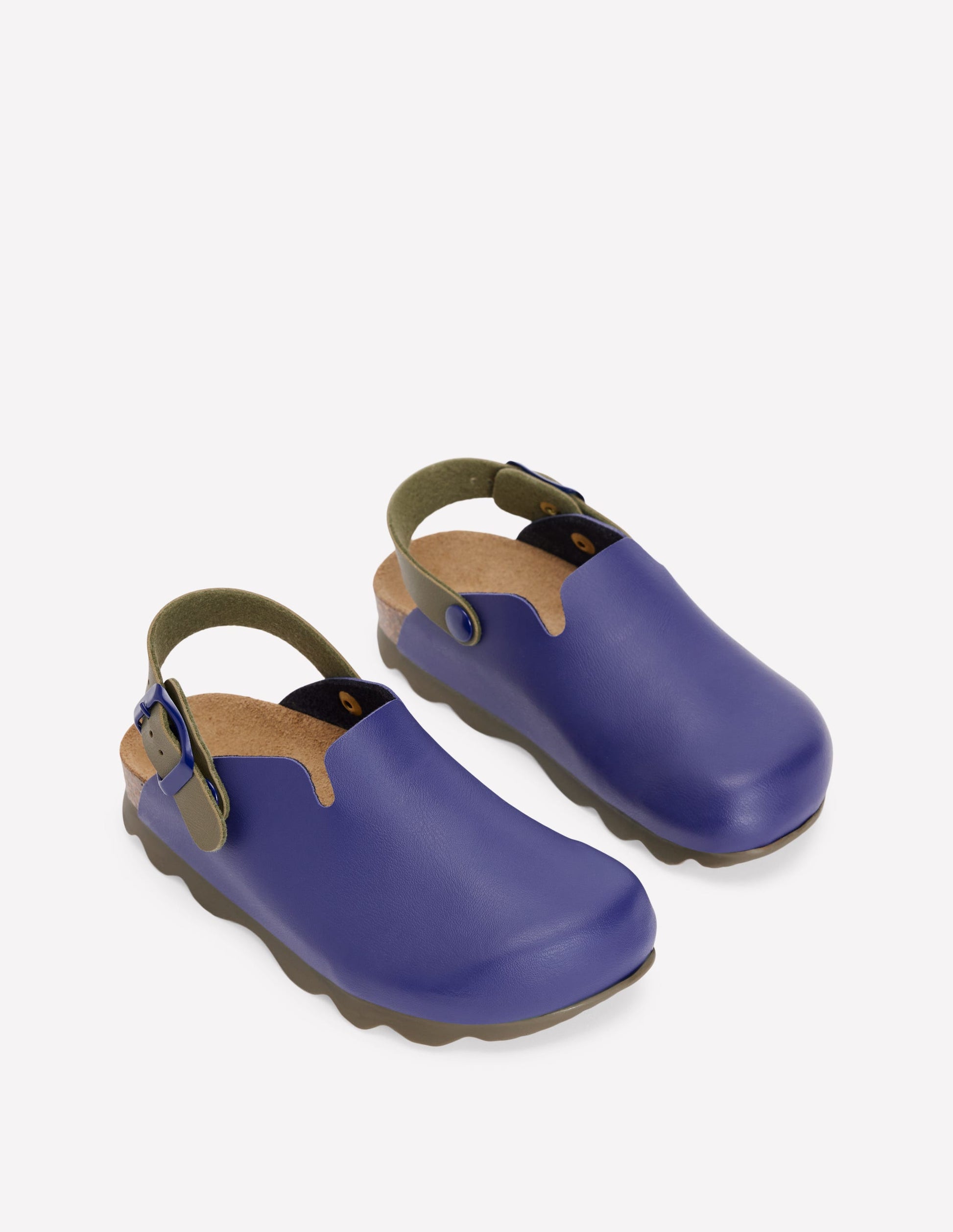 Clogs in Blockfarben-Marineblau-2
