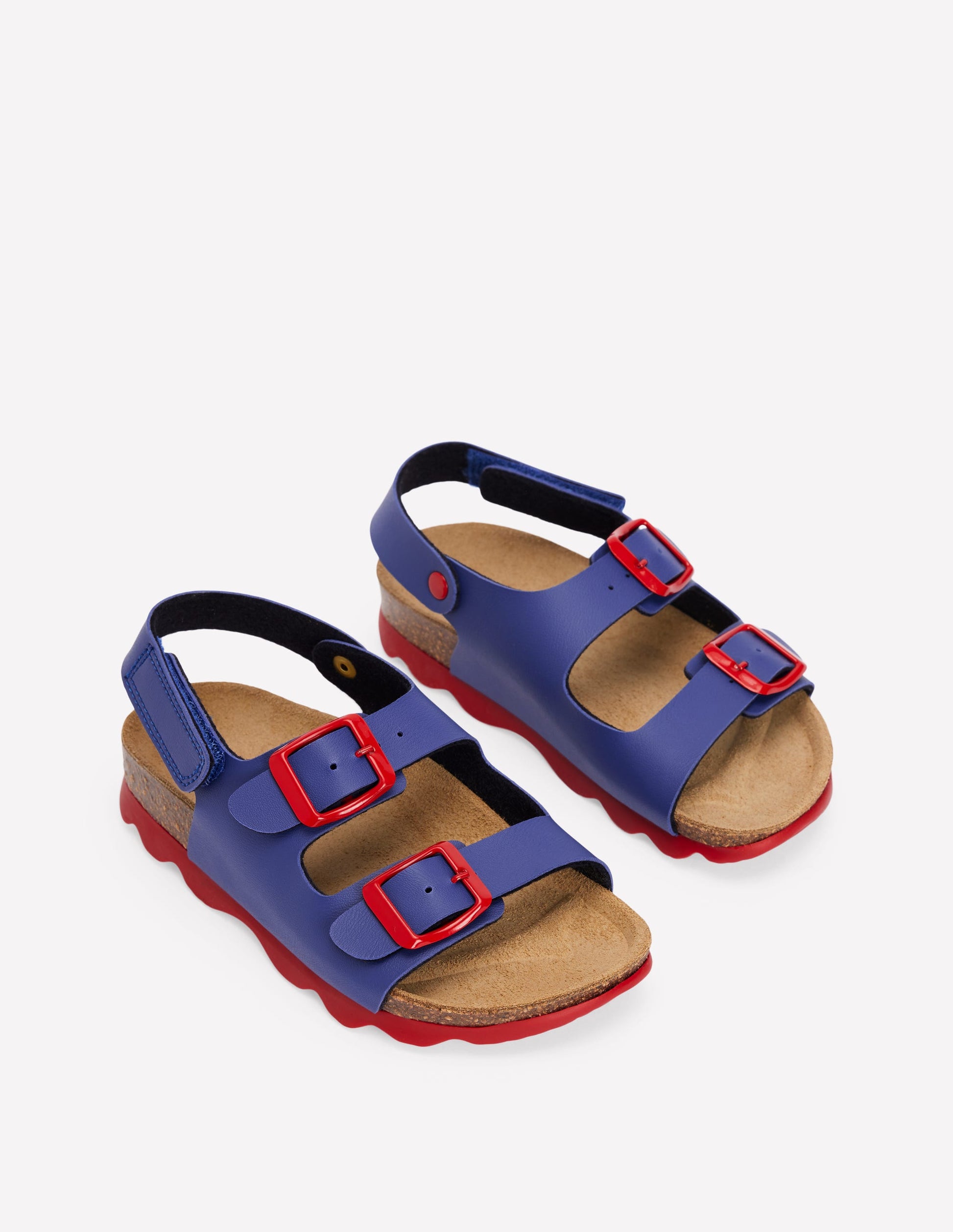 Sandalen in Blockfarben-Mittelalterliches Blau-1