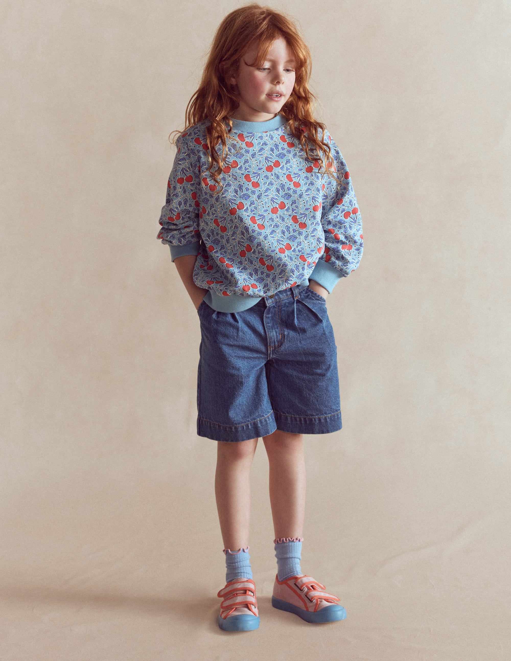 Lange Jeansshorts-Mittlere Mischung Denim - Image 1