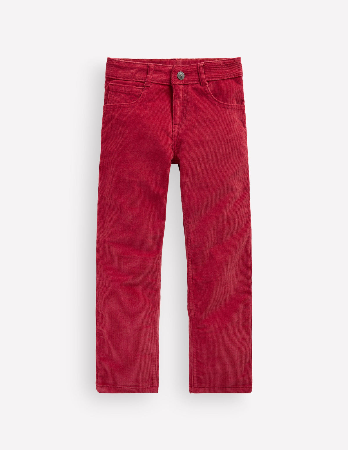 Classic Slim Cord Trousers-Red Earth-1