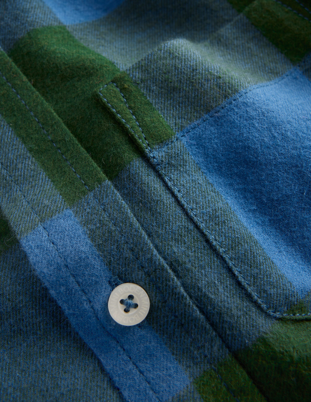 Chemise cosy à carreaux en coton-Carreaux bleu sarcelle et vert-3