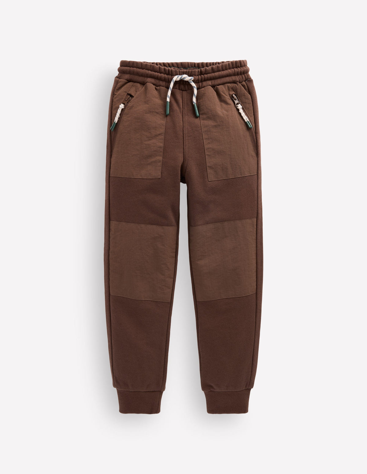 Jogginghose mit verstärktem Knie-Waldbraun-1