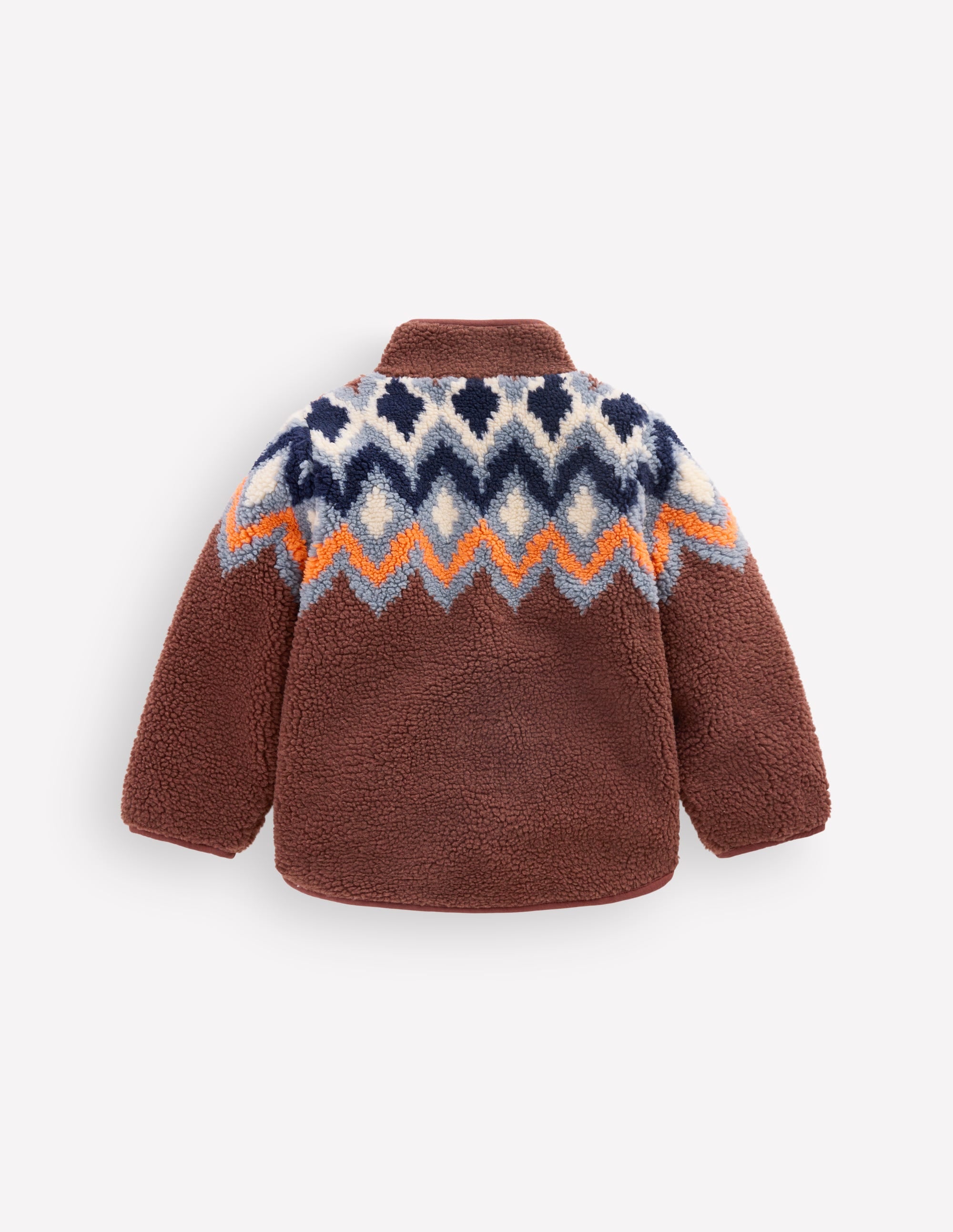 Kuschelige Teddyfell-Jacke-Fair-Isle-Muster - Image 4