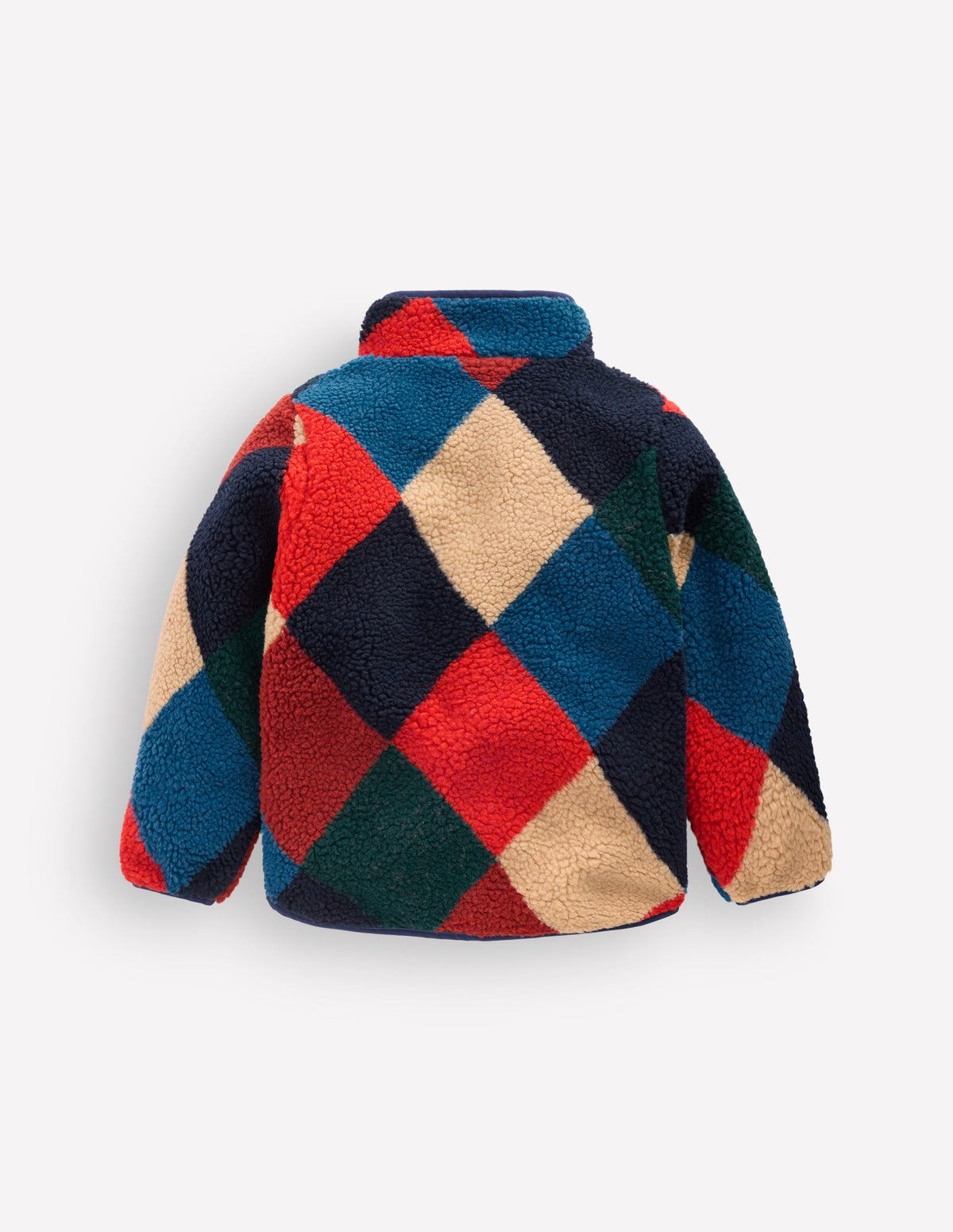 Kuschelige Teddyfell-Jacke-Argyle-Muster - Image 3