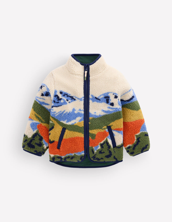 Kuschelige Teddyfell-Jacke-Teddyfell Landschaft